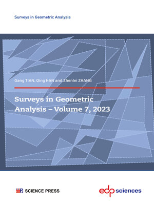 cover image of Surveys in Geometric Analysis – Volume 7, 2023